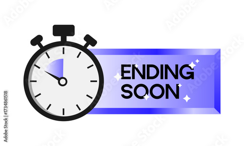 Limited offer. Sale countdown badge. Limited time only discount promotion. Vector illustration