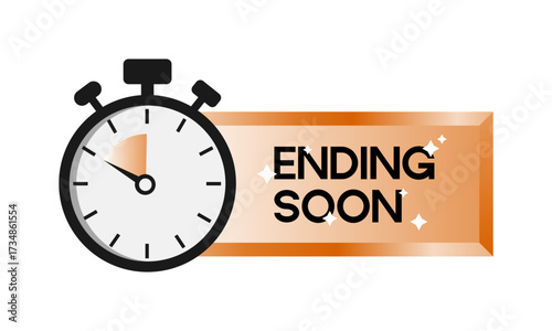 Limited offer. Sale countdown badge. Limited time only discount promotion. Vector illustration