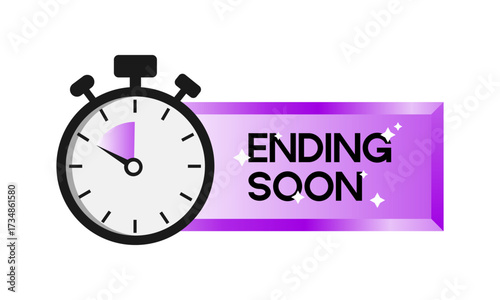 Limited offer. Sale countdown badge. Limited time only discount promotion. Vector illustration