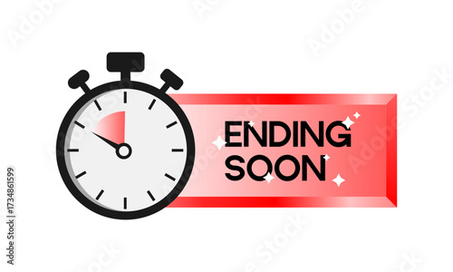 Limited offer. Sale countdown badge. Limited time only discount promotion. Vector illustration