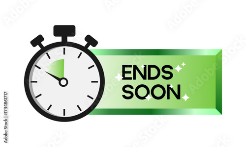 Limited offer. Sale countdown badge. Limited time only discount promotion. Vector illustration