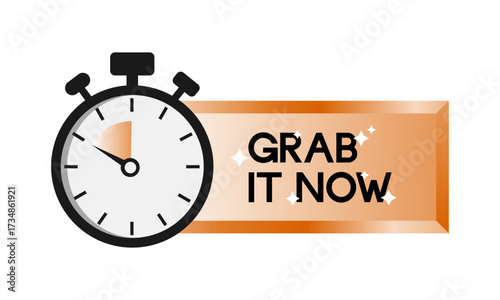 Limited offer. Sale countdown badge. Limited time only discount promotion. Vector illustration	
