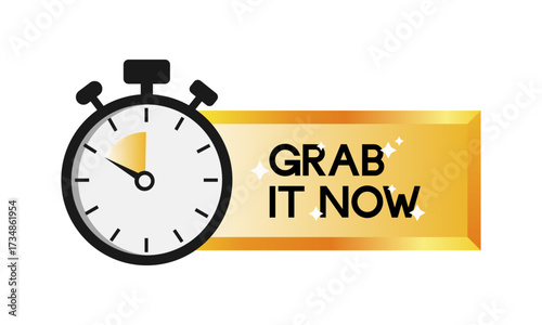 Limited offer. Sale countdown badge. Limited time only discount promotion. Vector illustration	
