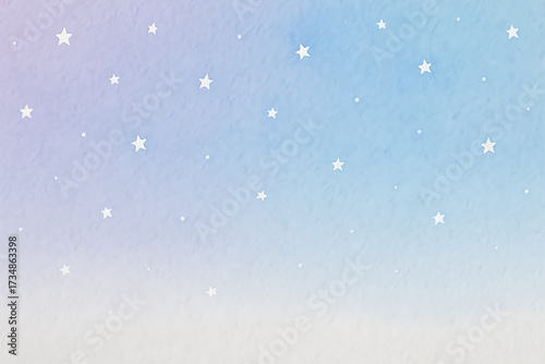 Watercolor starry sky background with a pastel gradient