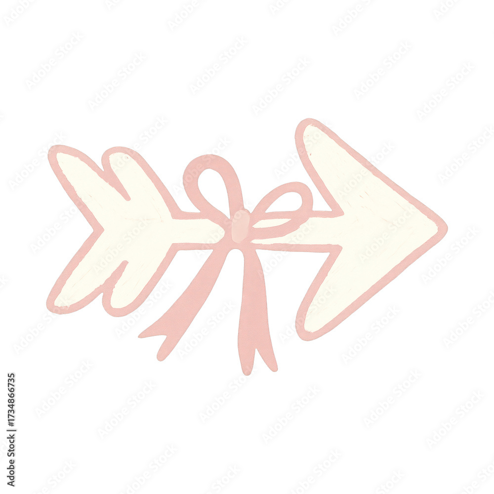 Obraz premium PNG Decorative pink arrow illustration