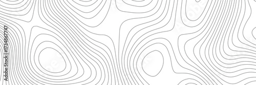 Black and white contour abstract seamless texture line pattern topographic map style background for modern design wallpapers textiles prints and branding