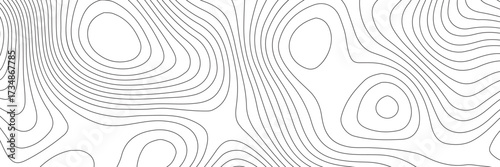 Seamless contour map abstract black and white background texture minimal topography line pattern design for wallpaper textiles packaging templates and branding