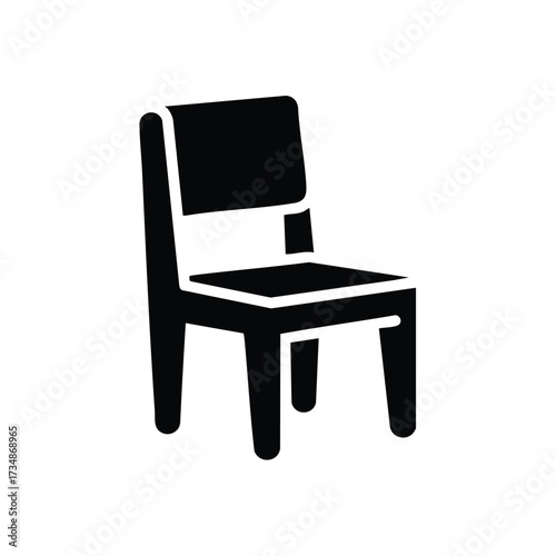 Simple wooden chair with a cushioned seat and backrest, designed for comfort and support in a modern interior setting