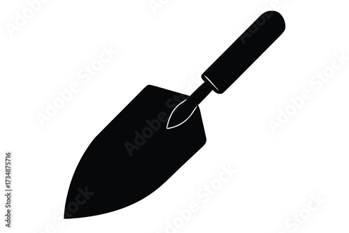 trowel vector icon silhouette