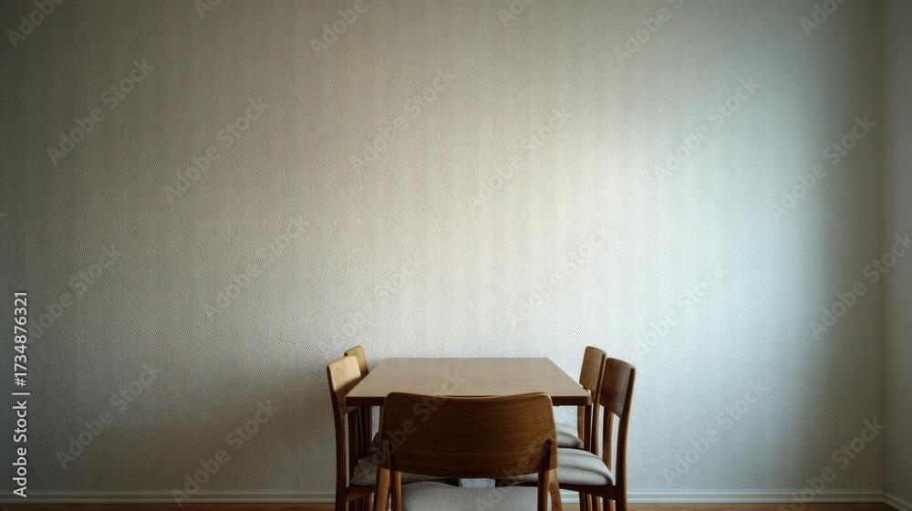 Fototapeta premium Empty dining table interior scene