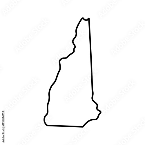New Hampshire state map outline