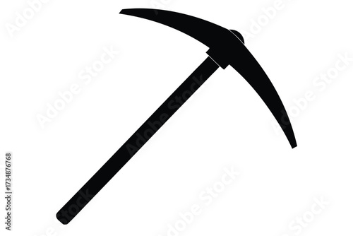 pickaxe vector icon silhouette