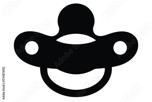 pacifier vector icon silhouette