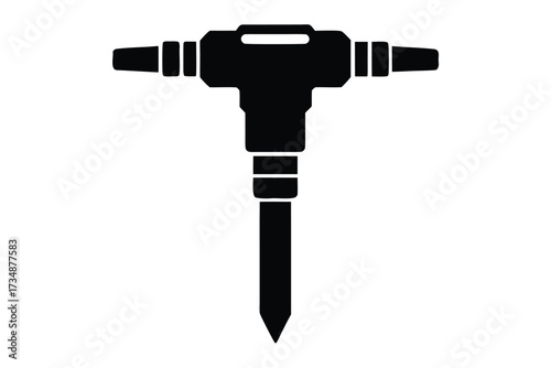 jackhammer vector icon silhouette