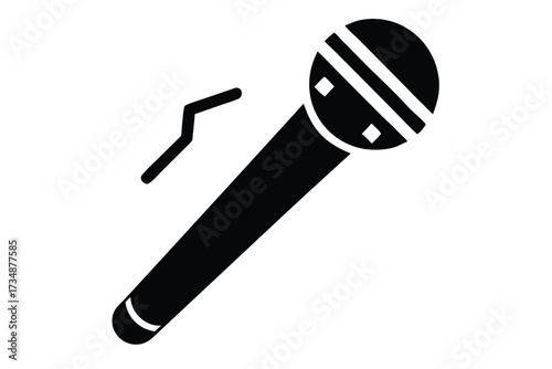 karaoke icon vector icon silhouette