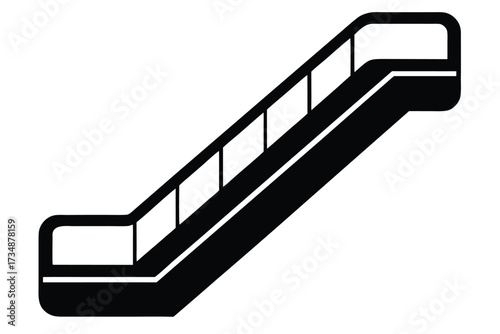 escalator accessibility vector icon silhouette