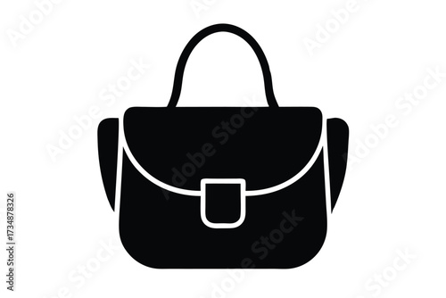 diaper bag vector icon silhouette