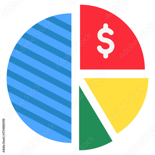 Equity Share Icon, Mini Illustration Relate To Capital Market, Market Research. Use For Modern Concept, Ui, Ux Web And App Development.