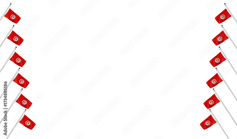 Fototapeta premium High-resolution poster-style image of the Tunisia flag suitable for print and large-format use.