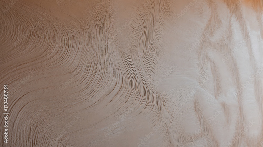 Obraz premium Abstract Swirling Texture of Smooth Clay or Plaster with Fine Lines material
