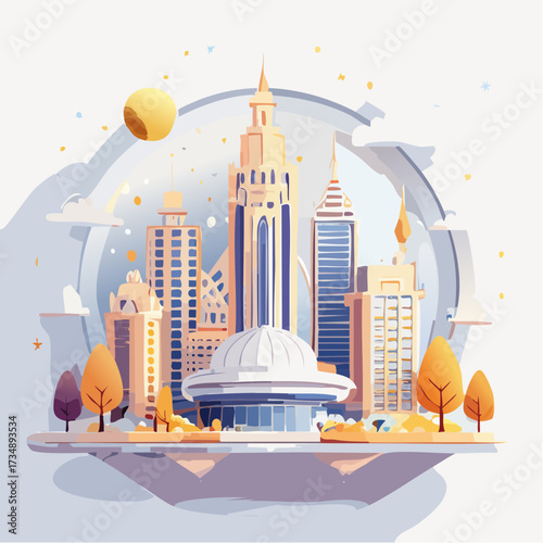 vector illustration of mosque