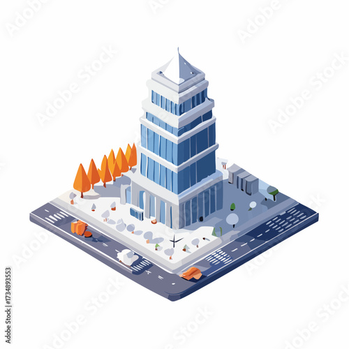 modern city buildings vector illustration