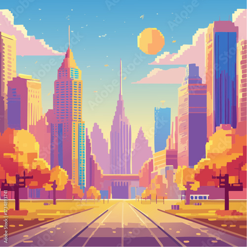 road in the city at night