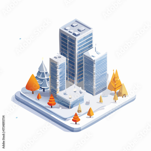 vector illustration of modern city