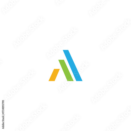 Free Download The simple finance graphic logo is in the form of the triangle and letters A. - GFXLoad