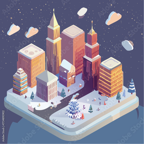 vector illustration of city