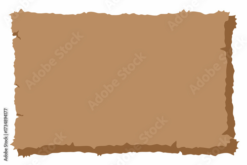 A weathered, burnt-edged old parchment texture with a torn and ripped vintage brown page