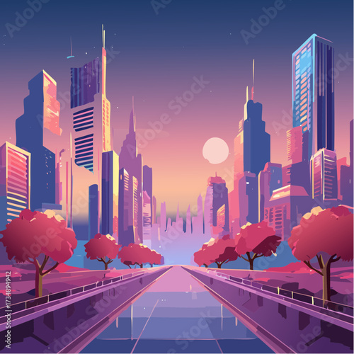 shanghai skyline at night