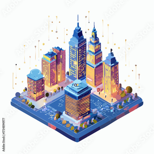 vector illustration of city