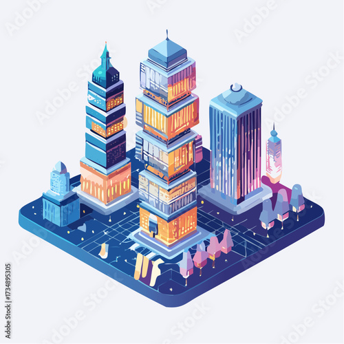 vector illustration of a city
