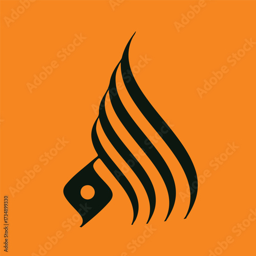 Beautiful Arabic calligraphy is great for greeting card designs and backgrounds.