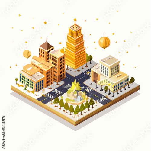 vector illustration of city