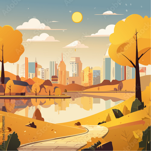 vector illustration of city