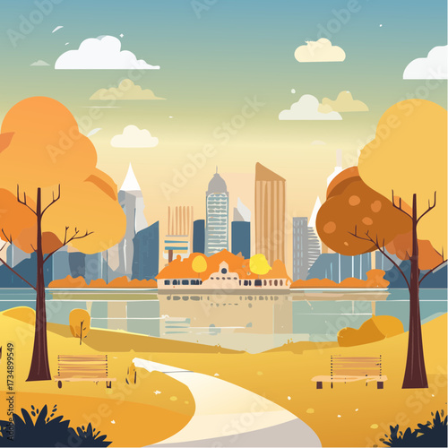 vector illustration of city landscape
