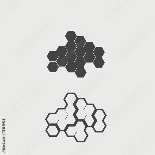 black outline beehive icon