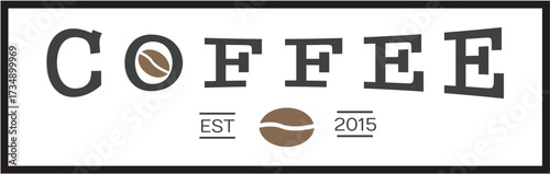 Modern Vintage Coffee Bar Logo Template - Editable Vector Graphic