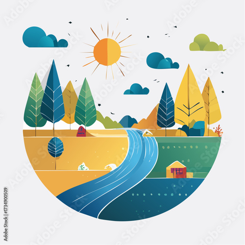 sailing boat and sea