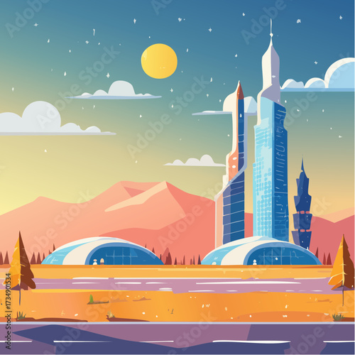 vector illustration of city
