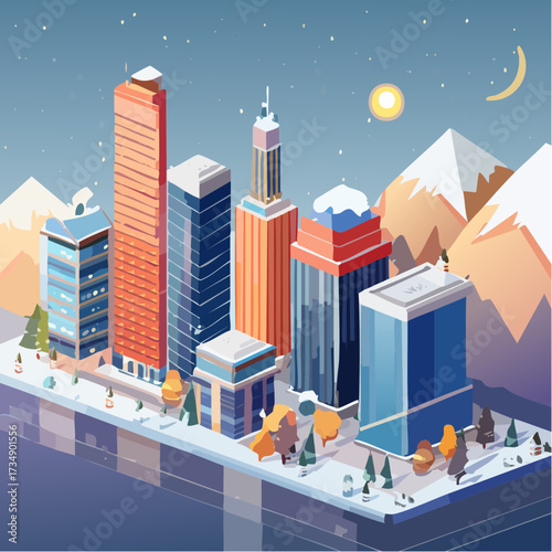 vector illustration of city