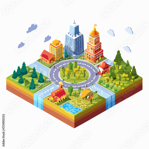 vector illustration of a city