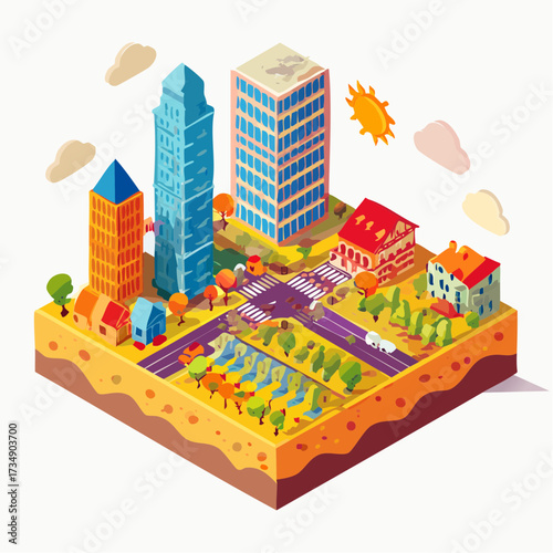 vector illustration of city