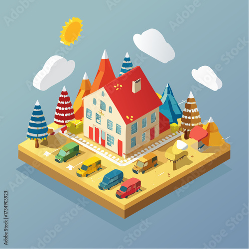 vector illustration of a city