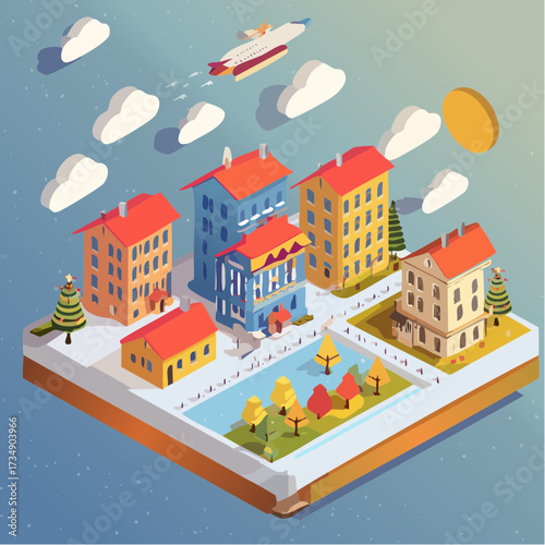 vector illustration of city