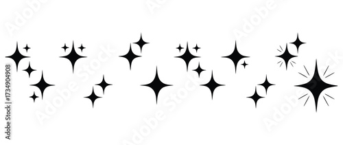 Shiny Sparkle Stars Illustration For Celebration And Highlight Graphics