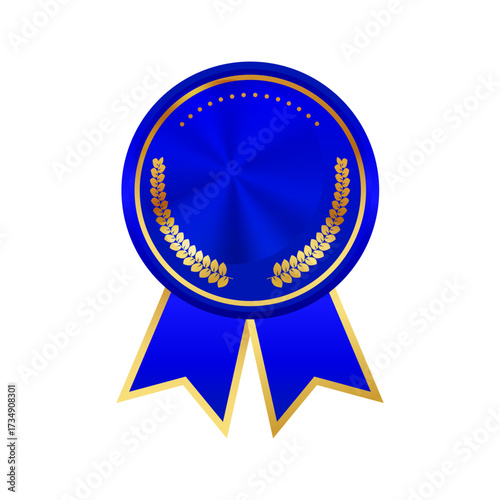 Blue and Gold Award Medal Graphic A Symbol of Achievement and Recognition