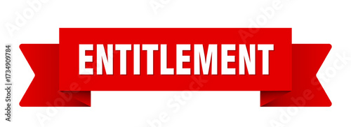 entitlement ribbon isolated on transparent background. entitlement ribbon